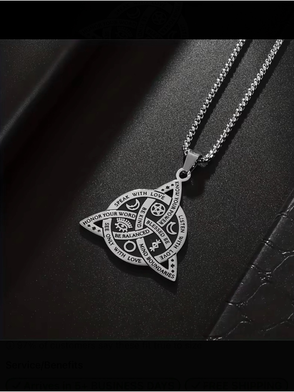 ⭐️ Mystic Triangle Pendant on Chain